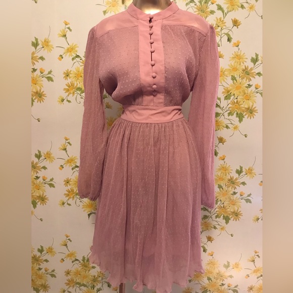Vintage style button up midi dress size L - Picture 1 of 11